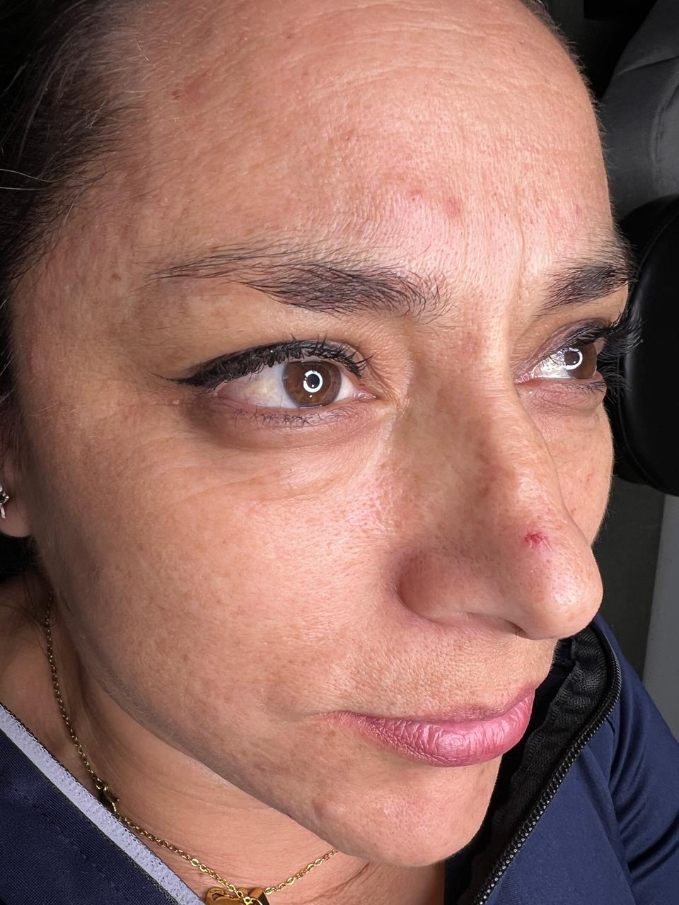 Cejas antes del microblading