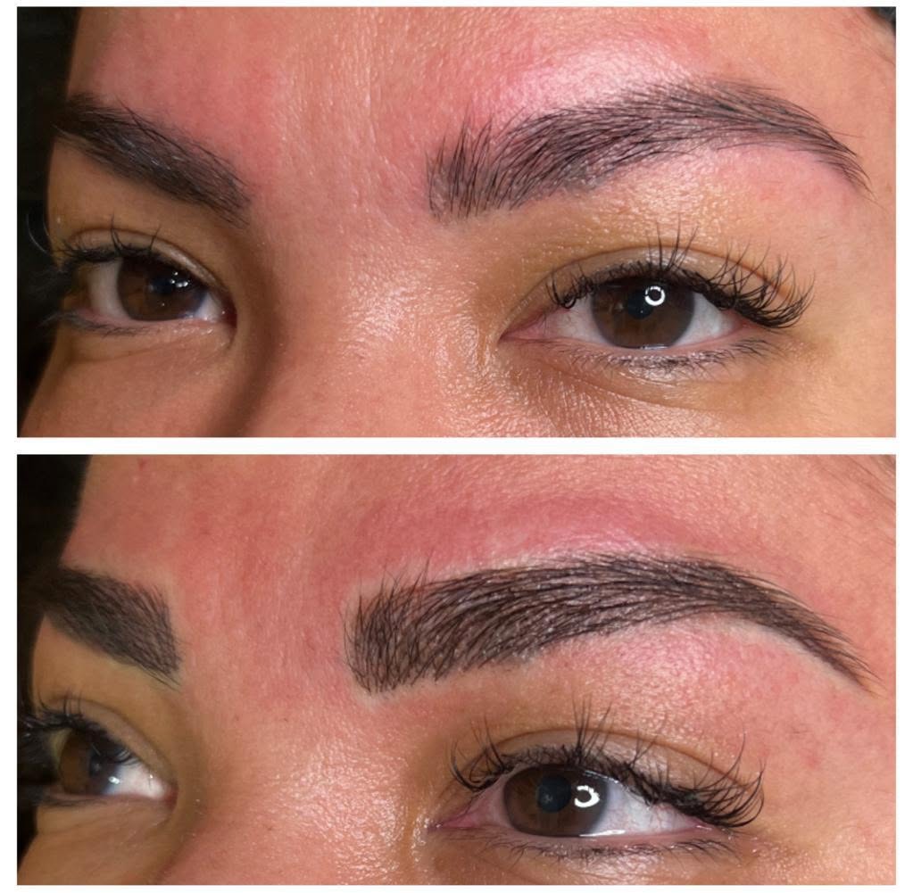 Cejas naturales con técnica de contorneo